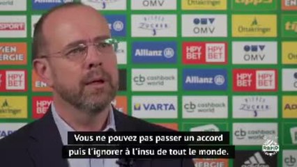 Coronavirus - Le président du Rapid Vienne réclame ''une sanction exemplaire" à l'encontre du LASK de Valérien Ismaël