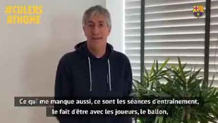 Barcelone - Setién : "Le vert du gazon, c'est ce qui me manque le plus"