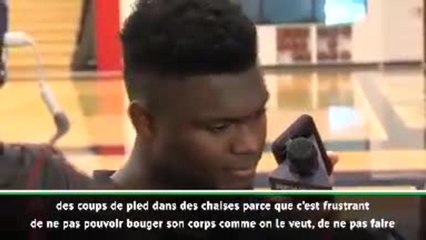 Pelicans - Zion : "La rééducation ont été longue et pénible"