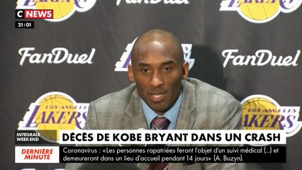 Mort du basketteur Kobe Bryant dans un accident d'hélicoptère