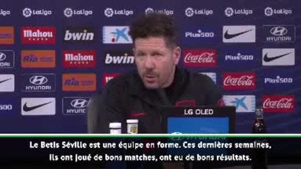 18e j. - Simeone veut "faire mal" au Betis Séville