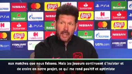 Groupe D - Simeone : "Les bons résultats vont finir par arriver"