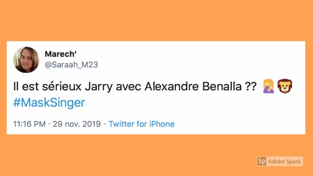 Jarry à côté de la plaque dans Mask Singer, les Twittos choqués par ses propositions