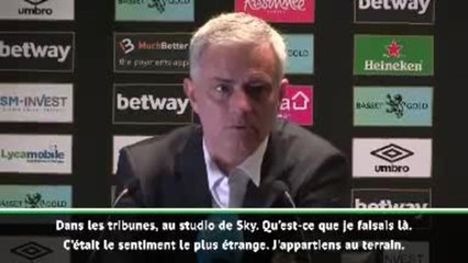 FOOTBALL : Premier League : 13e j - Mourinho: "J'appartiens au terrain. Aujourd'hui, j'étais à ma place"