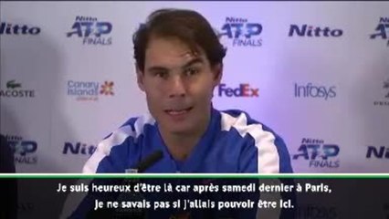 ATP Finals - Nadal: "Je dois voir au jour le jour"