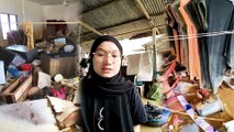 Terpaksa lupakan hasrat jual tudung tenggelam banjir, hanya fikir nak sedekah - “Selepas basuh masih ada tompok-tompok kotor”