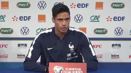 Bleus - Varane : "La 100e de Deschamps ? Ça impose le respect"