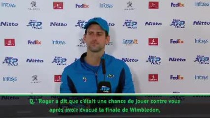 Masters - Djokovic sur Federer : "La finale de Wimbledon n'a plus d'importance"