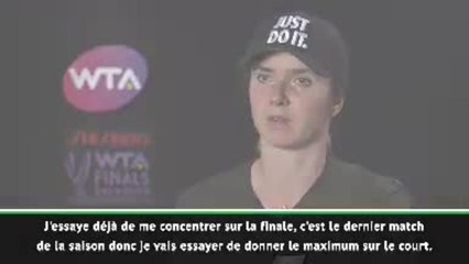 Masters - Svitolina : "J'ai pratiqué un super tennis cette semaine"