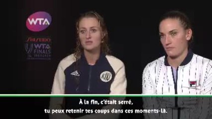 Masters de double - Mladenovic : ''Il fallait rester fortes''