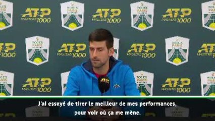 Rolex Paris Masters - Djokovic : "S'entraîner avec Nadal était très intense"
