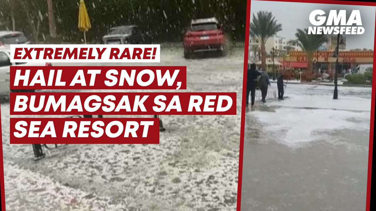 Hail at snow, bumagsak sa Red Sea resort sa Egypt | GMA News Feed