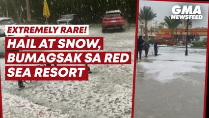 Hail at snow, bumagsak sa Red Sea resort sa Egypt | GMA News Feed