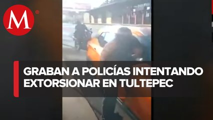 Policías de Tultepec que quería extorsionar a dos conductores fueron interrumpidos