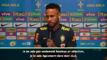 Brésil - Neymar : "Je me sens heureux et à l'aise au PSG"
