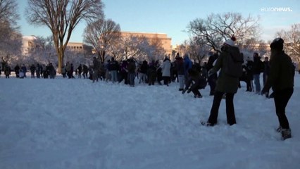 Hóvihar és hógolyócsata washingtonban