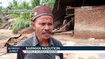 Kesedihan Korban Banjir di Padang Lawas yang Rumahnya Hancur