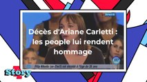 Mort d'Ariane (Club Dorothée) : les people lui rendent hommage