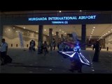 مطار الغردقة يستقبل أولى رحلات مولدوفا بالمزمار البلدي