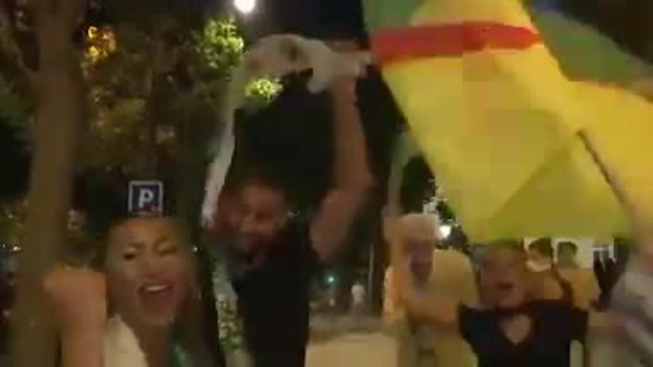 CAN 2019 - Les fans algériens font la fête sur les Champs-Élysées à Paris