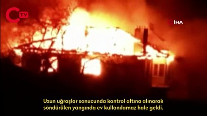 Bartın’da iki katlı ev alevlere teslim oldu