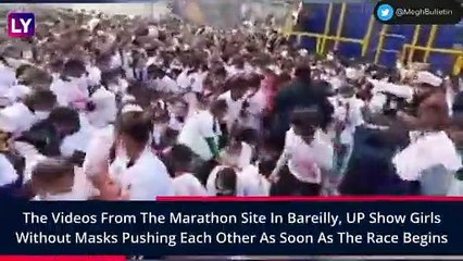 Several Girls Injured After Stampede Like Situation at Marathon Organised by Congress Leader in Bareilly, UP