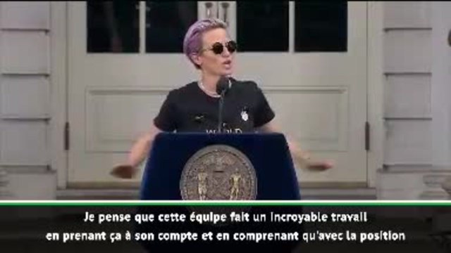 Le discours de Megan Rapinoe devant la foule