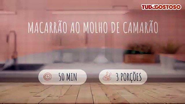 Macarrão ao molho de camarão
