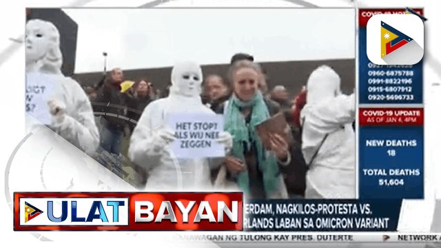 Libu-libong indibidwal sa Amsterdam, nagkilos-protesta vs. ipinatupad na lockdown sa Netherlands laban sa Omicron Variant - French officials, pinag-aaralan kung sisimulan na rin ang pagtuturok ng 4th dose ng bakuna sa France - Booster shot rollout sa mga