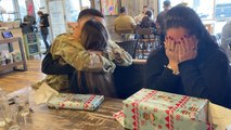 'Army officer surprises his family after telling them he wouldn't be able to return for holidays '