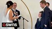 *RAW FOOTAGE* Heart-warming moment US bride makes vows to new stepson at her wedding