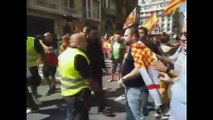 Alta tensión entre los CDR y Hablamos español en Barcelona