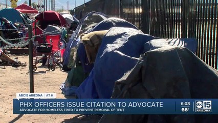 Phoenix activist cited for crime during homeless camp sweep