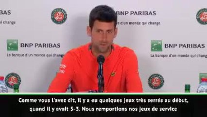 Roland-Garros - Djokovic : "Proche de mon meilleur niveau sur terre battue"
