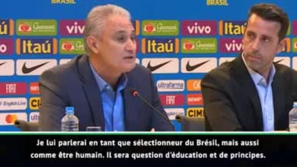 Brésil - Tite : "Je vais parler d'éducation avec Neymar"