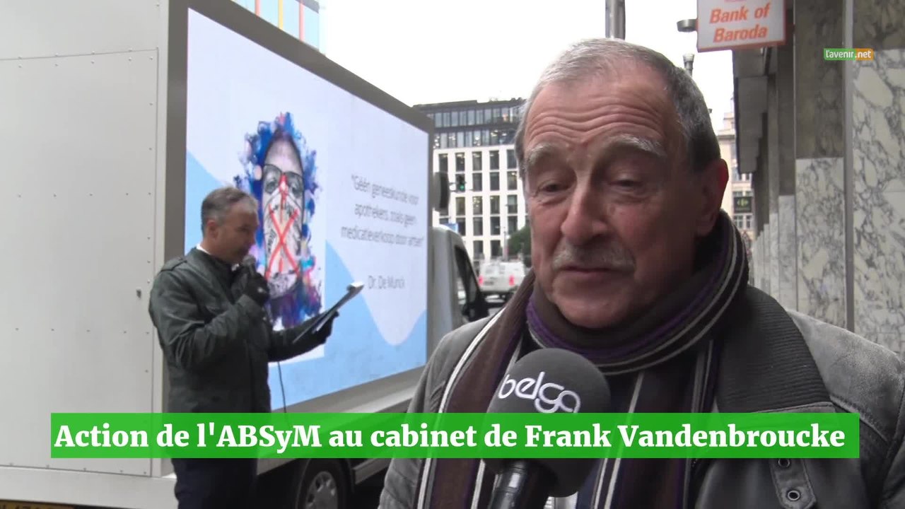 #SansVoix - Action de l'Association belge des Syndicats médicaux (ABSyM) au cabinet du ministre Frank Vandenbroucke