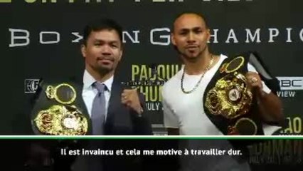 Poids welters - Pacquiao : ''Mon heure n'est pas encore venue''