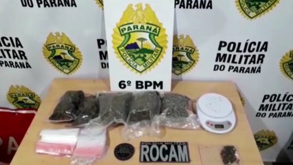 Rocam apreendeu droga com rapaz em via pública e depois encontrou mais entorpecente no apartamento do abordado