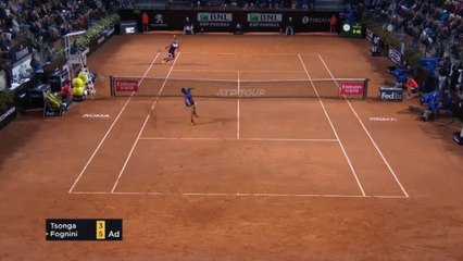 Rome - Tsonga sorti d'entrée par un Fognini intenable