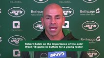 Jets' Robert Saleh on Importance of Facing Bills in Week 18