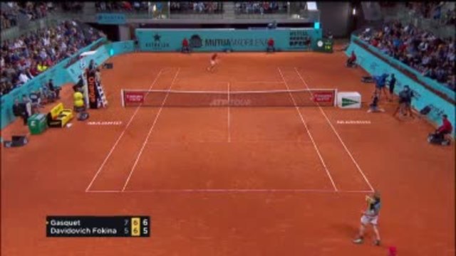 Madrid - La balle de match de Gasquet contre Davidovich Fokina