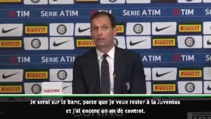 Juventus - Allegri : "Je serai sur le banc"