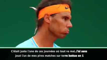 Monte-Carlo - Nadal : "Mon pire match sur terre battue en 14 ans"