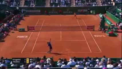 Monte-Carlo - Fognini vient à bout de Rublev (4-6 ; 7-5 ; 6-4)
