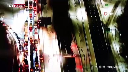 ABD'de yollar kapandı: Sürücüler 15 saat mahsur kaldı
