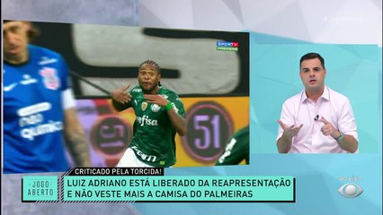 DESPEDIDA DO PALMEIRAS? Luiz Adriano foi liberado da reapresentação e não veste mais a camisa do Palmeiras. E a Renata Fan comentou sobre essa situação: "Não falta futebol, falta motivação". #JogoAberto