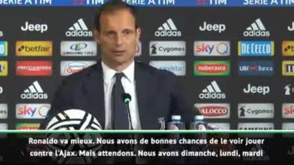 31e j. - Allegri : "De bonnes chances de voir Ronaldo jouer contre l'Ajax"