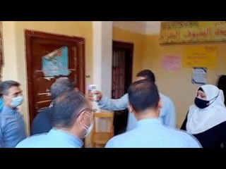 محافظ الغربية يقيس درجة حرارته أثناء تفقده لجان انتخابات الشيوخ