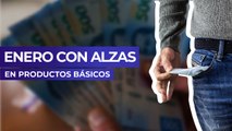 Enero con alzas en productos básicos