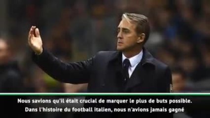 Italie - Mancini : "Nous n'avions jamais gagné 6-0"